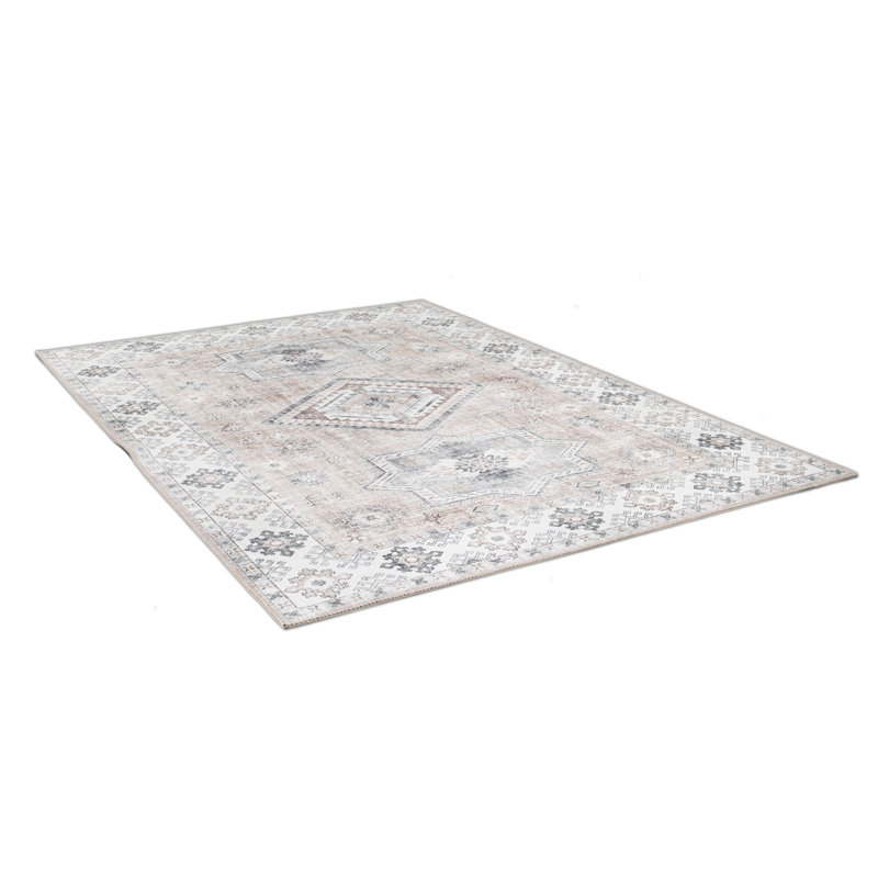 Mercury Row Alchiba Flatweave Grey/Pink Rug Wayfair.co.uk